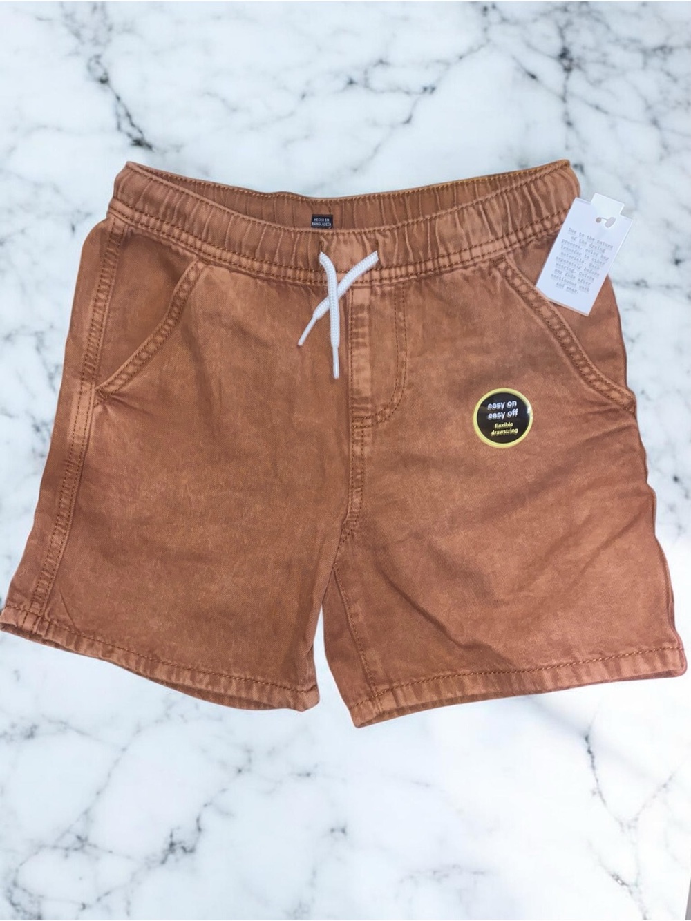 Boys Rust Wash Drawstring Shorts sz m